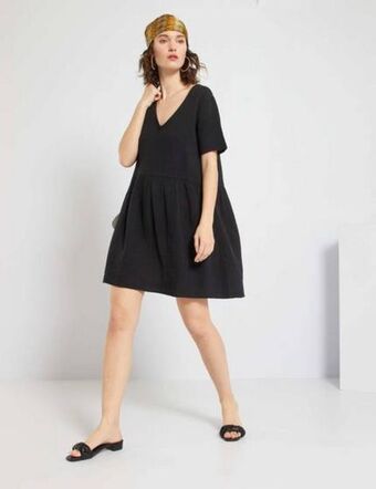 Kiabi Double cotton gauze short dress offer