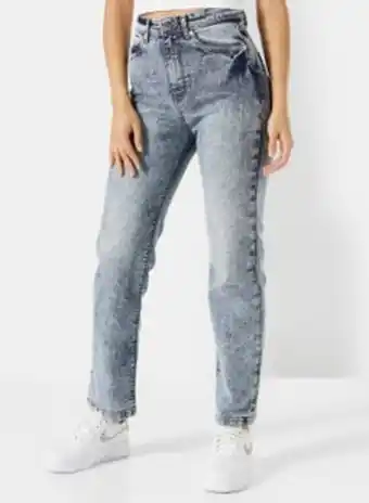 Noon Solid boyfriend jeans blue offer