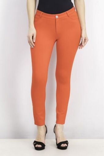 Brands For Less Women regular fit plain pants, red offer
