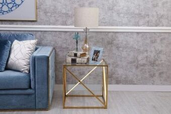 PAN Emirates Pan alphastone end table with led - gold offer