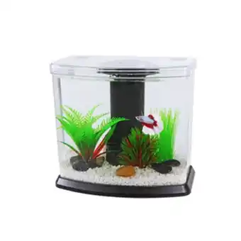 Lulu Hypermarket Maple leaf desktop aquarium with led light and filter pump dy-03 offer