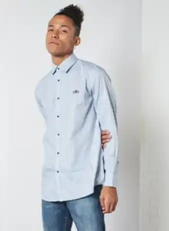 Noon Printed long sleeves shirt blue grey as swatch offer