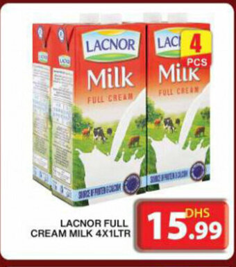 Grand Hyper Market Lacnor Full Cream Milk 4x1Ltr offer
