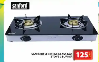 Grand Hyper Market SANFORD SF5361GC GLASS GAS STOVE 2 BURNER offer
