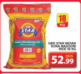 Grand Hyper Market GBR star indian sona masoori rice 18 KG offer