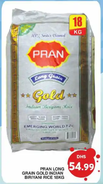 Grand Hyper Market Pran long grain gold indian biriyani rice 18kg offer