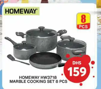 Grand Hyper Market Homeway HW3718 marble cooking set 8pcs offer