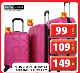 Grand Hyper Market Para john PJTR3141 abs hard trolley 28in offer