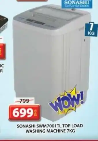 Grand Mall Sharjah Sonashi SWM7001TL Top Load Washing Machine 7kg offer