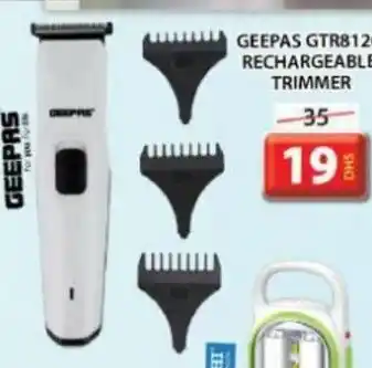 Grand Mall Sharjah Geepas GTR812 Rechargeable Triimer offer