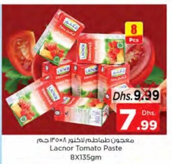 Nesto Lacnor tomato paste 8X135gm offer
