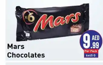 Day To Day Mars chocolates 6 x 45g per pack offer
