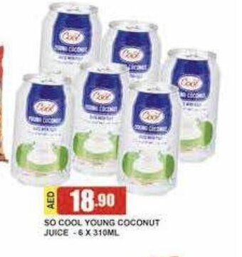 Safeer Market So cool young coconut juice 6 x 310ml offer