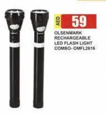 Safeer Market Olsenmark rechargeable LED flash light combo OMFL2616 offer