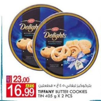 KM Trading Tiffany butter cookies tin 405 g X 2 PCS offer