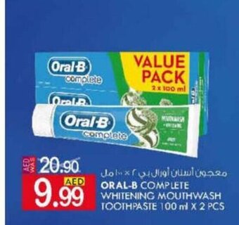KM Trading Oral-B complete whitening mouthwash toothpaste 100 ml X 2 PCS offer