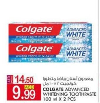 KM Trading Colgate advanced whitening toothpaste 100 ml X 2 PCS offer