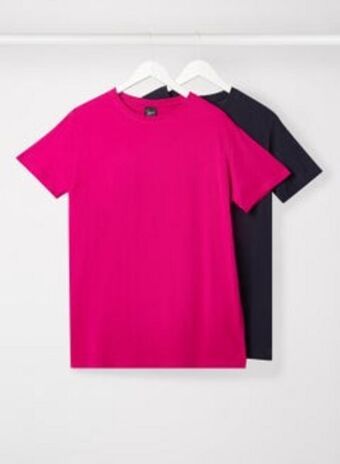 Noon Crew neck t-shirt ( pack of 2) multicolour offer