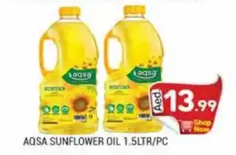 Aqsa sunflower oil 1.5ltr per pc