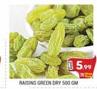 Pasons Raisins green dry 500gm offer