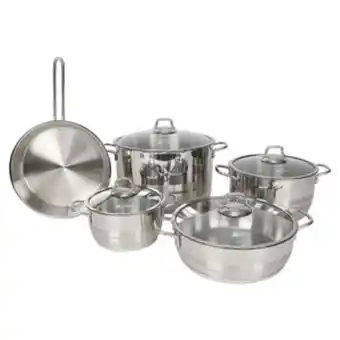 Lulu Hypermarket Vivaldi asya stainless steel cookware set 9pcs offer