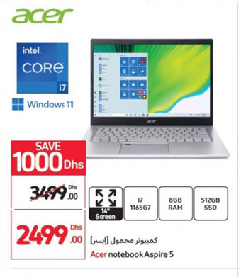 Carrefour Acer notebook aspire 5 offer