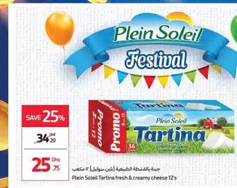 Carrefour Plein soleil tartina fresh & creamy cheese 12's offer