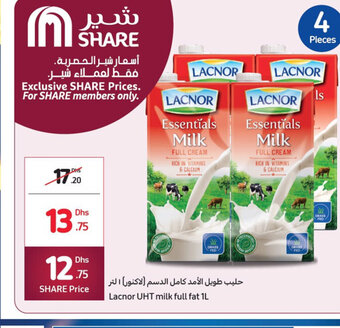 Carrefour Lacnor UHT milk full fat 1L offer