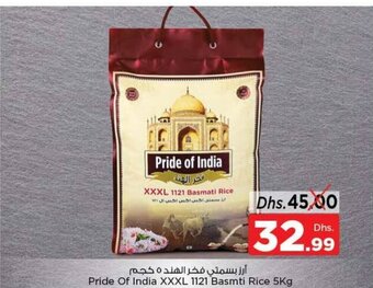Nesto Pride Of India XXXL 1121 Basmati Rice 5Kg offer