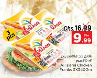 Nesto Al Islami chicken franks 3 x 340gm offer