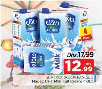 Nesto Nadec UHT milk full cream 4 x 1Lt offer