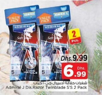 Nesto Admiral J Dis.razor twinblade 5's 2 pack offer