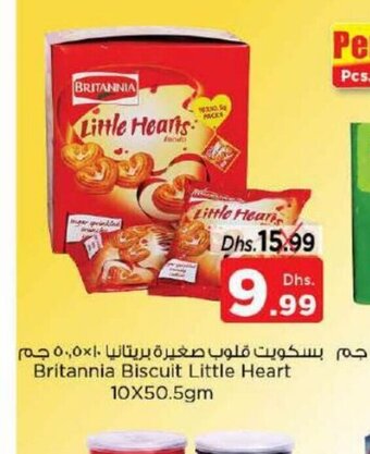Nesto Britannia biscuit little heart 10 x 50.5gm offer