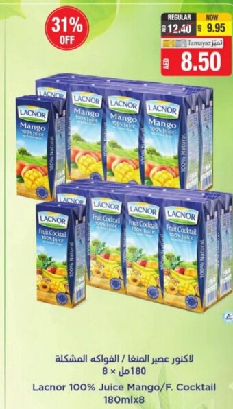 Union Coop Lacnor 100% juice mango/F. cocktail 180mlx8 offer