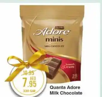 West Zone Supermarket Quanta Adore Milk Chocolate 330gm offer