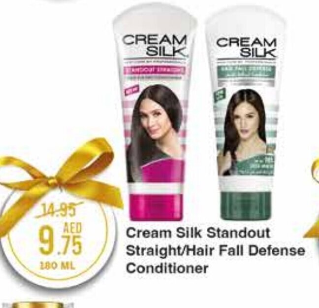 Cream Silk Standout Straight / Hair Fall Defense Conditioner 180ml offer at West Zone Supermarket Cream Silk Standout Straight / Hair Fall Defense Conditioner 180ml offer at West Zone Supermarket