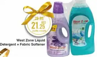 West Zone Supermarket West Zone Liquid Detergent + Fabric Sodftener 3ltr + 2.5ltr offer