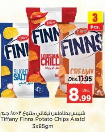 Nesto Tiffany Finns Potato Chips Asstd 3x85gm offer