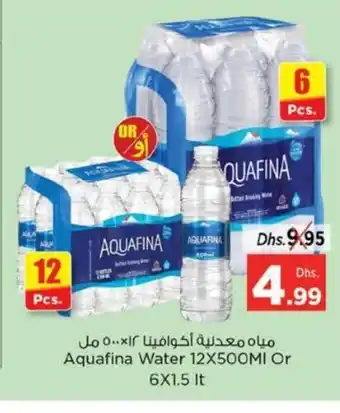 Nesto Aquafina Water 12x500ml Or 6x1.5Lt offer