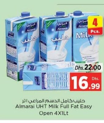 Nesto Almarai UHT Milk Full Fat Easy Open 4x1Lt offer