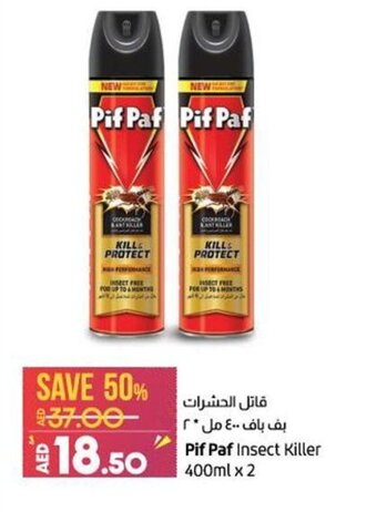 Lulu Hypermarket Pif paf insect killer 400ml x 2 offer