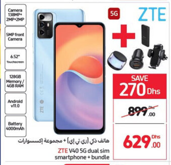 Carrefour ZTE V40 5G dual sim smartphone + bundle offer