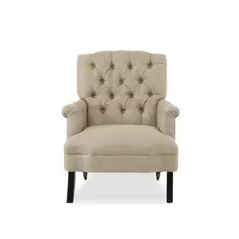 Homes R Us Turbo fabric upholstered armchair - brown offer