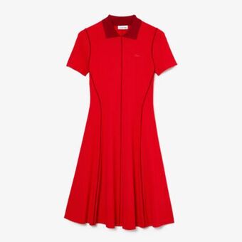 Lacoste Women’s texturised knit polo skater dress offer