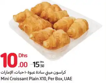 Carrefour Mini Croissant Plain x10 Per Box offer