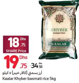 Carrefour Kaalar Khyber Basmati Rice 5kg offer