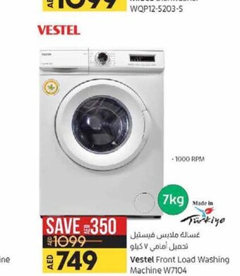 Lulu Hypermarket Vestel front load washing machine W7104 offer