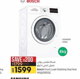 Lulu Hypermarket Bosch front load washing machine WAJ20180GC offer