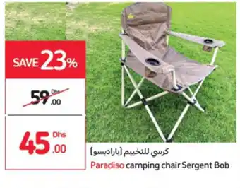 Carrefour Paradiso camping chair sergent bob offer