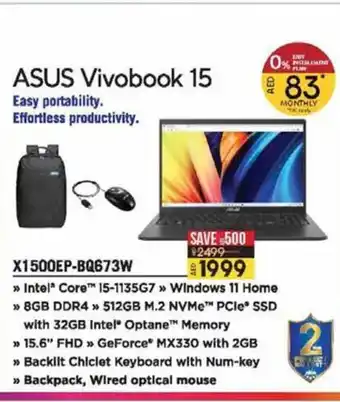 Lulu Hypermarket Asus vivobook 15 X1500EP-BQ673W offer